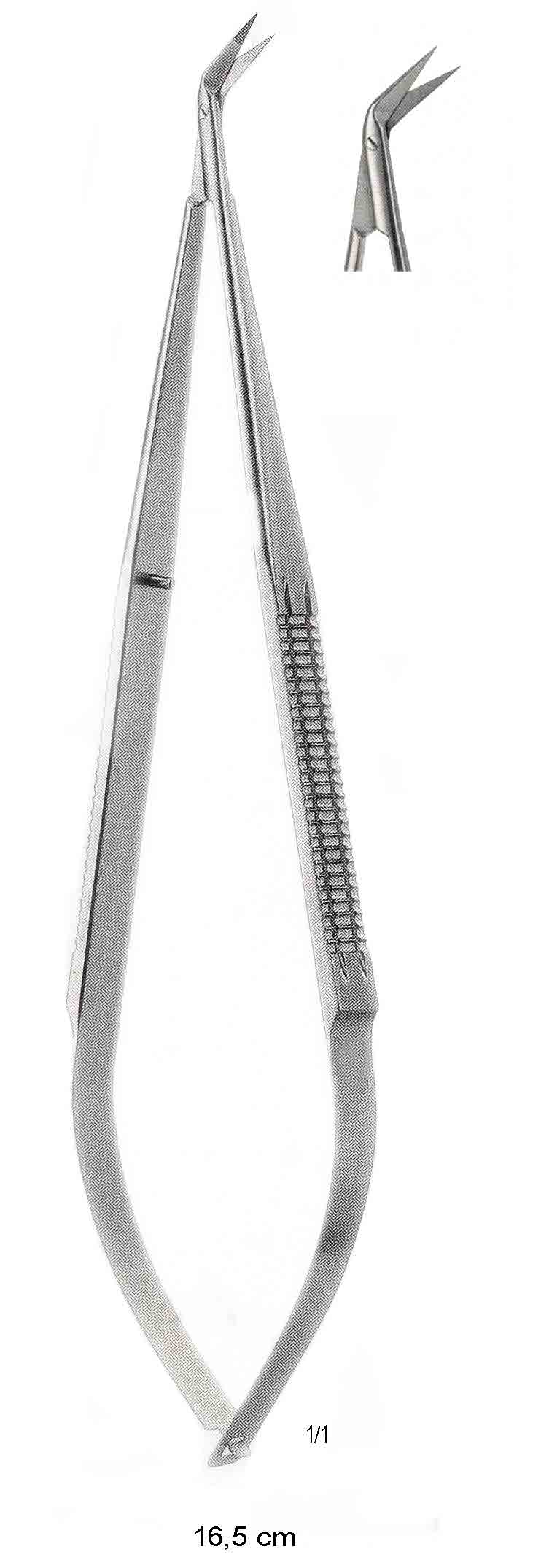 MİKRO MAKAS EĞRİ  45º 16.5 CM   